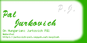pal jurkovich business card